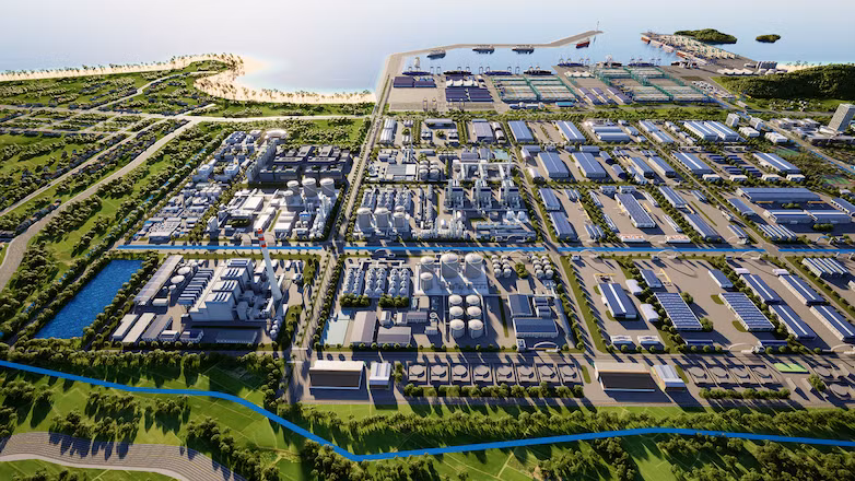 Phối cảnh Khu Công nghiệp - Cảng Phù Mỹ.